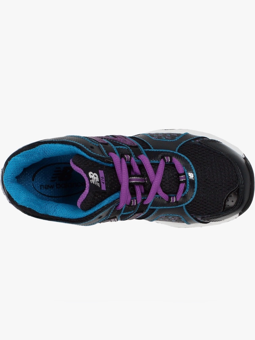 New Without Box New Balance Kid's 416 V1 Running Shoe, Black/Purple, 11.5 M US - Picture 5 of 10